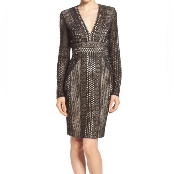 NEW Bardot Allegra Lace Sheath Black Dress size 4/XS - Picture 1 of 8